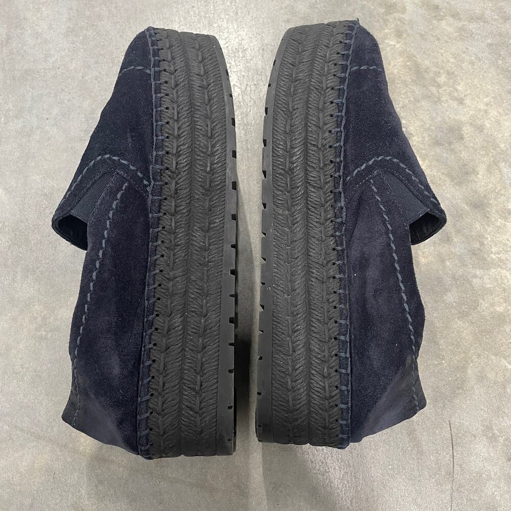 PRADA - Black Suede Platform Loafers - Picture 8 of 11